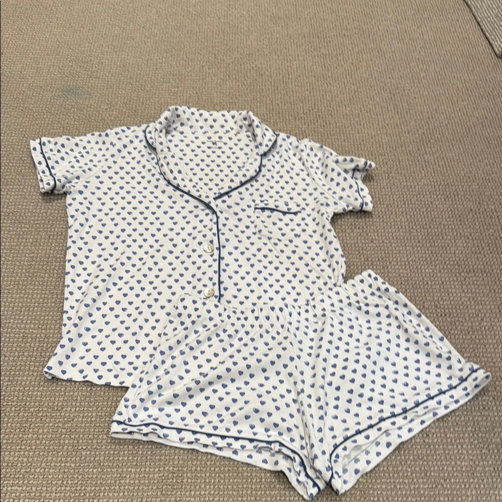 Roller Rabbit Blue Hearts Polo Pjs